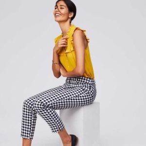 Ann Taylor Devin cropped leg gingham pants